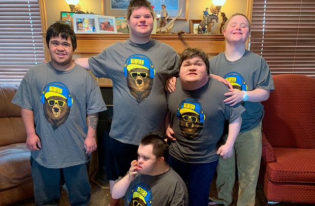 March is World Down Syndrome Awareness Day. It’s held every year on March 21 (3-21) because people with Down syndrome have three copies of the 21st chromosome. On that day, Shannon, Jason, and the boys will be wearing special 3-21 t-shirts that they created and sold to raise awareness.