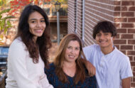 Heidi Kaplan and her two teenaged kids, Ana and Elian
